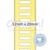 Rol etiketten Herma 4066 thermotransfer 52x20 mm wit papier licht glanzend 5000 st.