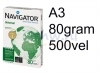 Kopieerpapier Navigator Universal A3 80gr wit 500vel