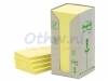 Memoblok 3M Post-it 654-1T 76x76mm 16 stuks recycled geel