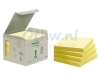 Memoblok 3M Post-it 654-1B 76x76mm 6 stuks recycled geel