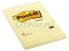 Memoblok 3M Post-it 662 102x152mm geel ruitjes