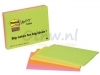 Memoblok 3M Post-it 6445-4SS Super Sticky 149x98.4mm assorti