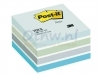 Memoblok 3M Post-it 2028B kubus 76x76mm aqua blauw 450vel