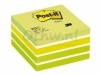 Memoblok 3M Post-it 2028G kubus 76x76mm aqua groen 450vel