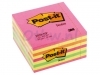 Memoblok 3M Post-it 2028NP kubus 76x76mm neon r/g/o/g 450vel