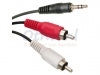 Kabel Icidu audio mini jack to 2xRCA M/MM 2meter zwart