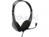 HEADSET ICIDU HEADBAND MET MICROFOON EN VOLUMECONTROLE ZWART