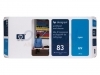 Printkop HP C4961A 83 + reiniger UV blauw