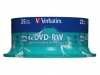 DVD-RW Verbatim 4.7GB 4x spindel 25stuks