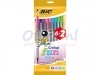 Balpen Bic Cristal assorti medium Fun pouch à 6+2 gratis