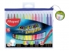 Viltstift Maped Color'peps in etui met rits 15stuks assorti