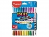 Viltstift Maped Color'peps duo karton ophangdoos 10stuks