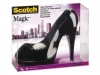 Plakbandhouder Scotch zwart shoe + 1rol magic tape