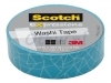 Plakband Scotch Expressions Washi 15mmx10m blue cracked