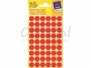 Etiket Avery Zweckform 3141 rond 12mm rood 270stuks