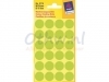 Etiket Avery Zweckform 3174 rond 18mm lichtgroen 96stuks