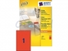 Etiket Avery Zweckform 3470 210x297mm A4 rood 100stuks