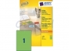 Etiket Avery Zweckform 3472 210x297mm A4 groen 100stuks