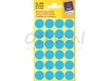 Etiket Avery Zweckform 3005 rond 18mm blauw 96stuks