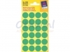 Etiket Avery Zweckform 3006 rond 18mm groen 96stuks