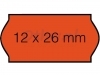 Prijsetiket 12x26mm Open-Data C6 permanent fluor rood