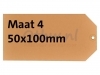 Label karton nr4 200gr 50x100mm chamois 1000stuks