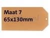 Label karton nr7 200gr 65x130mm chamois 1000stuks