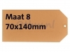 Label karton nr8 200gr 70x140mm chamois 1000stuks