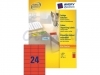 Etiket Avery Zweckform 3448 70x37mm rood 2400stuks