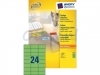 Etiket Avery Zweckform 3450 70x37mm groen 2400stuks