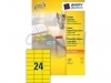 Etiket Avery Zweckform 3451 70x37mm geel 2400stuks