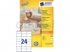 Etiket Avery Zweckform 3475 70x36mm wit 2400stuks