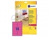 Etiket Avery L7363P-25 99.1x38.1mm neon roze 340stuks