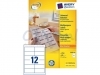 Etiket Avery Zweckform 3659 97x42.3Mm wit 2400stuks