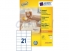 Etiket Avery Zweckform 3652 70x42.3Mm wit 4200stuks