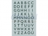 Etiket Herma 4133 13x12mm letters A-Z zwart op zilver