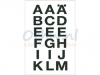 Etiket Herma 4135 20x20mm letters A-Z zwart op transparant