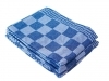 Theedoek katoen blauw/wit 70x70cm 6 stuks