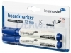 Viltstift Legamaster TZ100 whiteboard rond blauw 1.5-3mm 2st