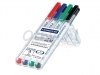 Viltstift Staedtler 301 whiteboard rond assorti 1mm 4stuks