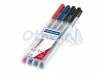 Viltstift Staedtler OHP Lumocolor F316 non perm. ass. 4stuks