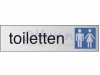 Infobord pictogram toiletten dames/heren 165x44mm