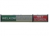 Infobord welkom/niet storen 125x30mm