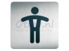 Infobord pictogram Durable 4954 vierkant wc heren 150mm