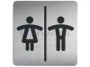 Infobord pictogram Durable 4958 vierkant wc dames/heren 150