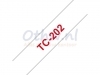 Labeltape Brother P-touch TC202 12mm rood op wit