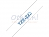 Labeltape Brother P-touch TZE223 9mm blauw op wit