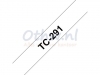 Labeltape Brother P-touch TC291 9mm zwart op wit