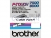 Labeltape Brother P-touch TX221 9mm zwart op wit