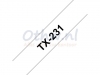 Labeltape Brother P-touch TX231 12mm zwart op wit